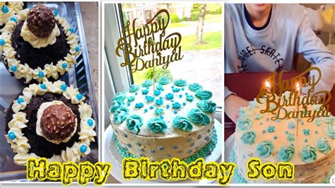 Happy birthday son!! Baked his birthday cake 🎂🎂 - YouTube