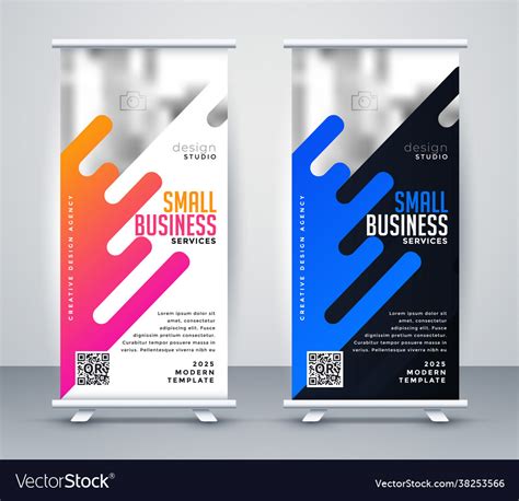Stylish standee design for your business Vector Image