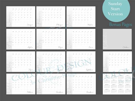 2023 Calendar Indesign Template Indesign A4 Calendar - Etsy Australia