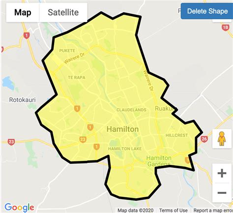 The map of Hamilton area | Help | Sober Cabs