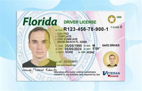 Florida Drivers License Template (New Edition) – PSD Photoshop File