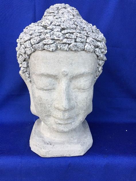 BUDDHA Garden Statue Head Meditation Zen Marble Granite Stone HANDMADE Unique | eBay
