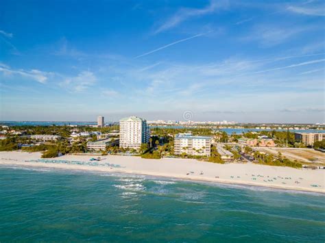 Aerial Photo Oceanfront Hotels and Condominium Buildings Lido Beach Key ...