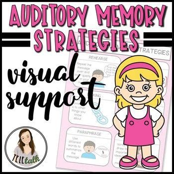 Auditory Memory Strategies Visual Support | Memory strategies, Speech language pathology ...