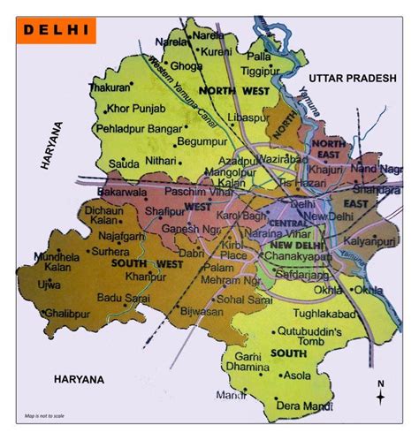 Delhi Map-Download Free Map Of Delhi - Infoandopinion