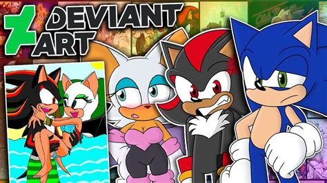 Sonic, Shadow & Rouge Visit DEVIANTART! - SONIC KISSING ROUGE?! - YouTube