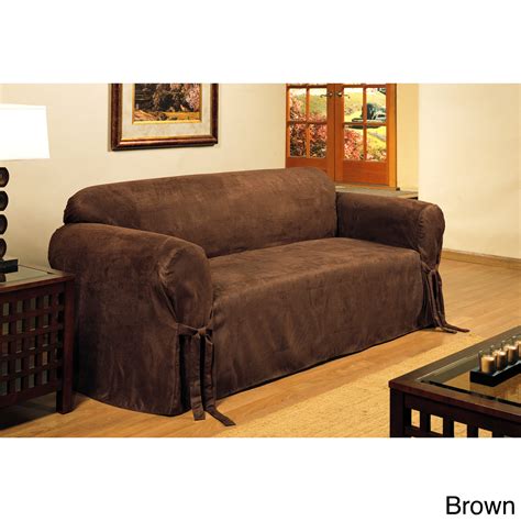 Classic+Slipcovers+Microfiber+Velvet+Loveseat+Slipcover for sale online | eBay