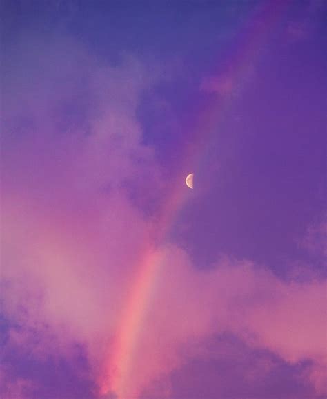 Abstract Rainbow Moon Wallpaper