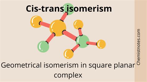 Geometrical Isomerism: Cis-trans isomerism - Chemistry Notes