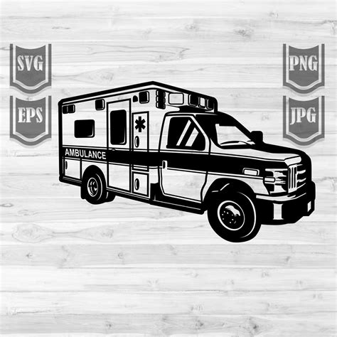 Ambulance Clipart Svg File Rescue Svg Rescue Truck Svg - Etsy in 2022 | Svg, Ambulance ...