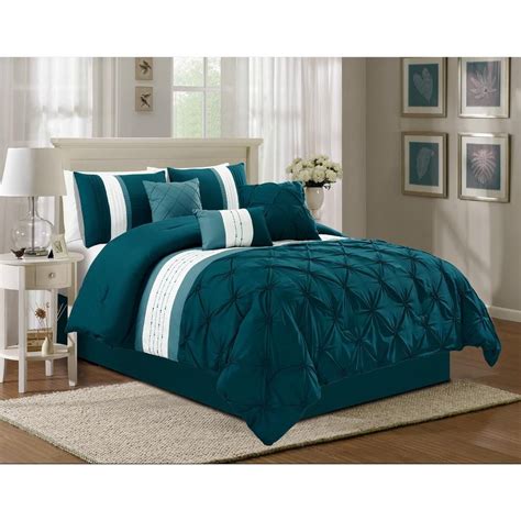 Olivia 7-Piece Navy Cal. King Comforter Set M588938 - The Home Depot ...