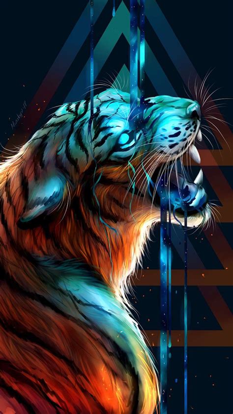 🔥 Free download Tiger Art Wallpaper posted by Michelle Walker [899x1600] for your Desktop ...