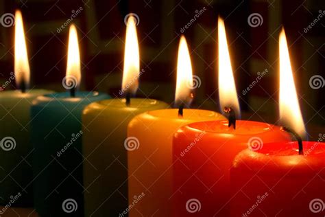 Rainbow candles stock photo. Image of burn, flame, colorful - 4296672