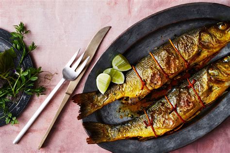 Roasted Whole Black Bass with Herb Stuffing | Epicurious