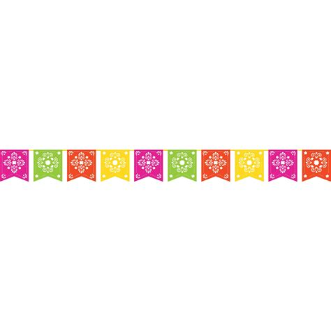 Serape 10doublequoterep x 9upperstrrep Papel Picado Banner/Case of 6 Tags: Serape; Banner ...