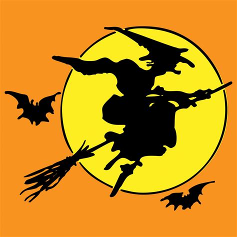 Halloween Witch On Broomstick Free Stock Photo - Public Domain Pictures