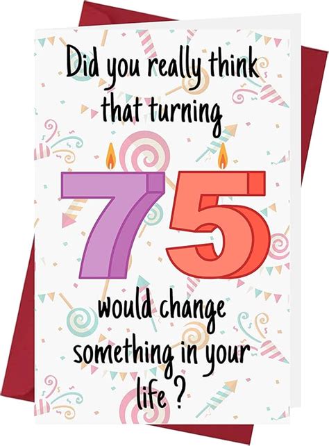 Amazon.com : Funny 75th Birthday Cards for Women Or Men – for Friends ...