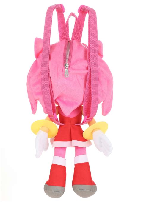 16-Inch Sonic the Hedgehog Amy Plush Backpack | Video Game Backpacks ...