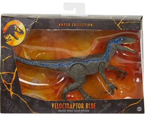 Jurassic World Amber Collection Velociraptor Blue 6.5 Action Figure ...