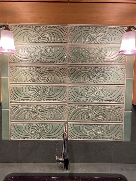 Tiles - Wave Tile Backsplashes in 2023 | Tile backsplashes, Backsplash, Hand carved