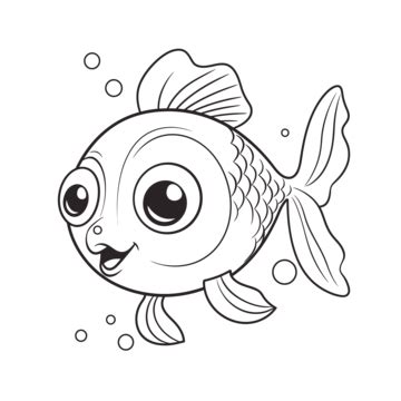 Dibujo Sencillo De Pescado PNG Imágenes Transparentes - Pngtree