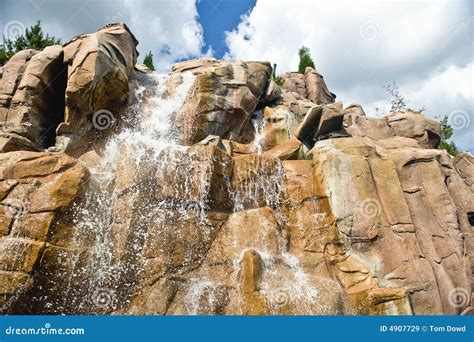 Waterfall On Cliff Face Royalty Free Stock Images - Image: 4907729