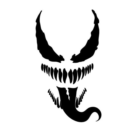 How to draw Venom's face silhouette | Venom face, Venom tattoo, Face ...