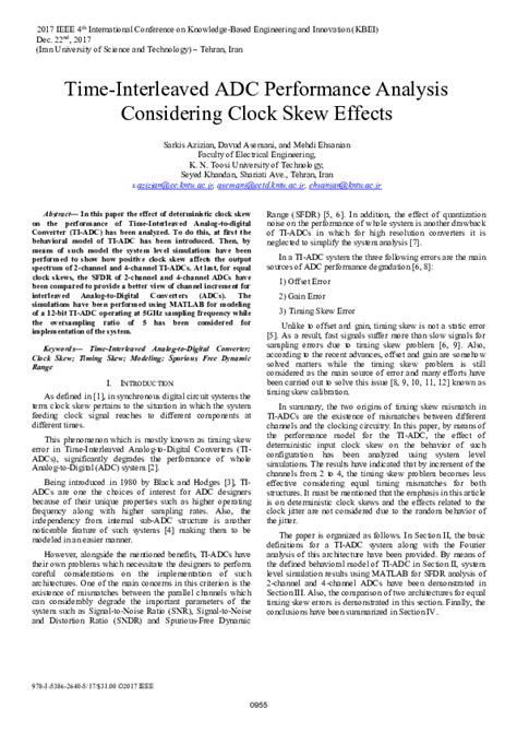 (PDF) Time-interleaved ADC performance analysis considering clock skew effects | Sarkis Azizian ...