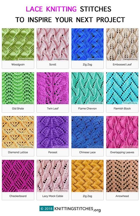 Lace Knitting Stitch Patterns to Inspire Your Next Project. Learn how to knit lace and follow e ...