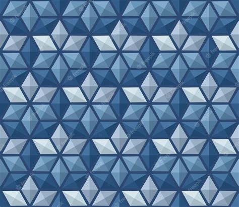 Premium Vector | Blue diamond seamless decoration pattern