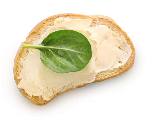 Premium Photo | Bread and butter isolated on white