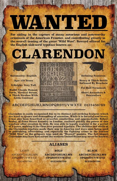 Clarendon Type History Poster on Behance