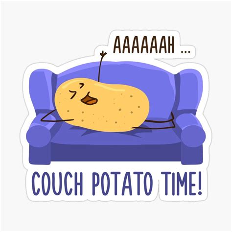 Couch Potato Sticker by AnishaCreations in 2021 | Couch potato, Potatoes, Funny stickers