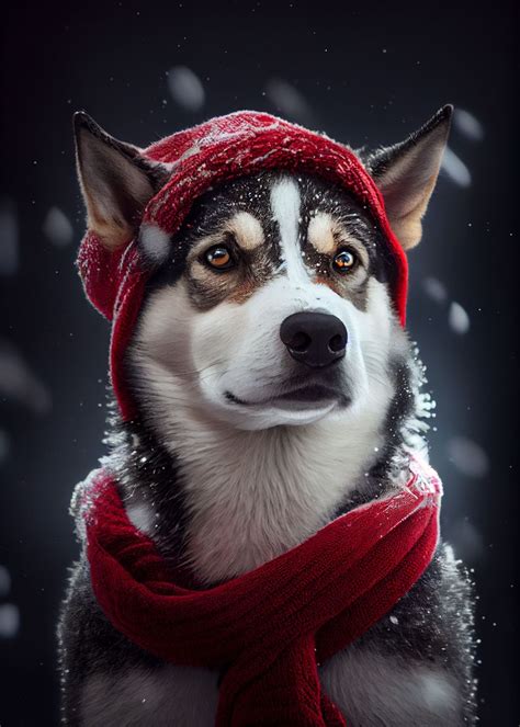 'Husky Snow' Poster by DecoyDesign | Displate