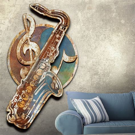 Metal Wall Art Dimension 3d Blues Sax Sculpture - Etsy