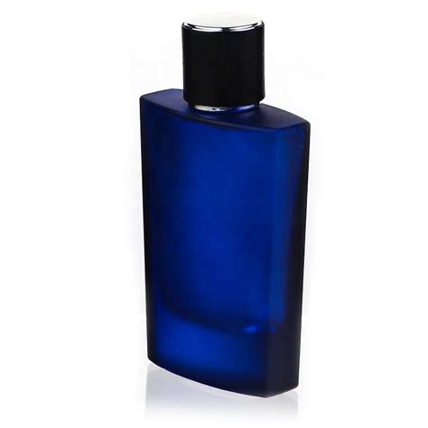 New Fashion Empty Frosted Glass Blue Cologne Bottle Perfume 50ml Spray Bottles For Men, High ...