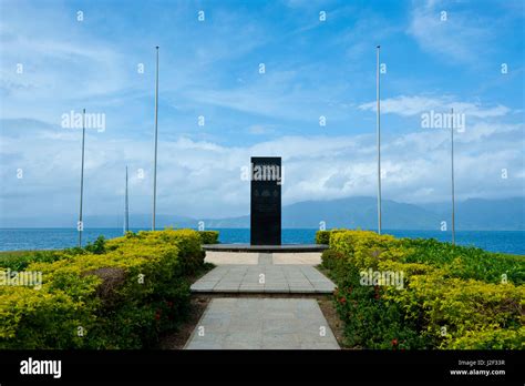 War memorial for the battle of Milne Bay in the Year 1942, Alotau, Papua New Guinea Stock Photo ...