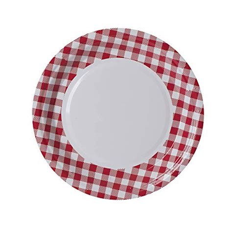 Picnic Themed 7" Disposable Round Paper Plates (50 Pack) Ideal for Parties, Family Dinner and ...