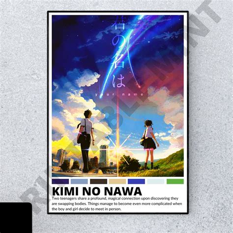 Your Name Poster Kimi no nawa Anime Movie Poster | Etsy