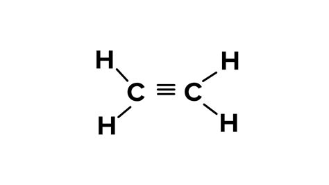 Structural formula of ethyne is