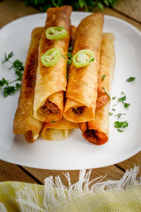 Classic Fried Ground Beef Taquitos with Air Fryer Option