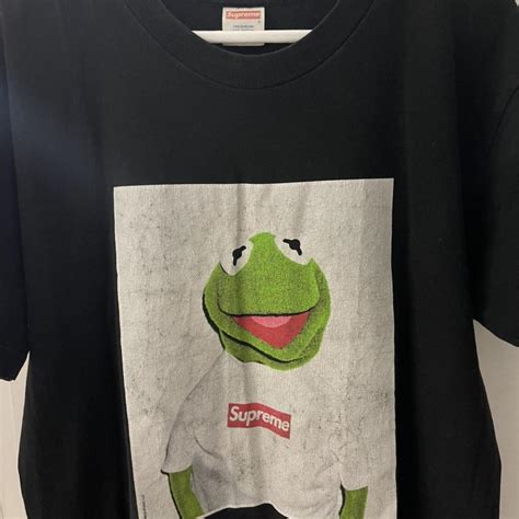 Kermit the frog Supreme shirt Some fade and cracking... - Depop