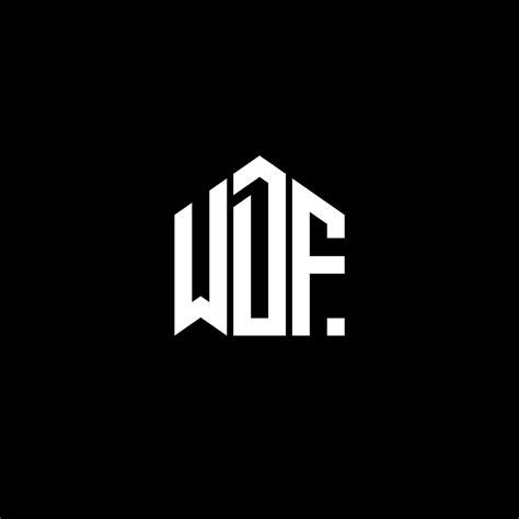 WDF letter logo design on BLACK background. WDF creative initials ...