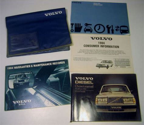 Purchase RARE Vintage 1984 Volvo 240 Diesel Owner’s Manual & Book Set Literature in Ithaca, New ...