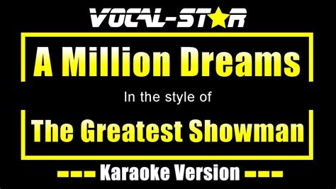 A Million Dreams - The Greatest Showman Karaoke Version - YouTube