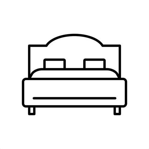 outline bed outline icon 12848395 Vector Art at Vecteezy