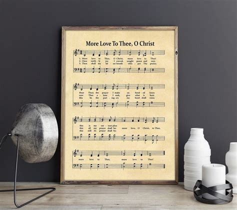 More Love To Thee O Christ Hymn Sheet Music Vintage Hymn | Etsy