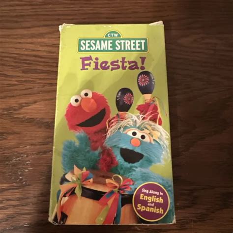 SESAME STREET-FIESTA! VHS Video Tape Sing Along in English & Spanish ...