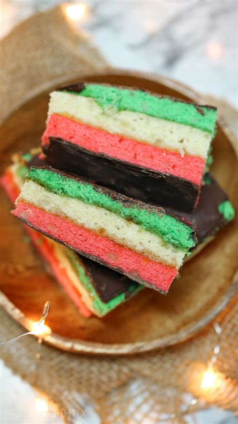 Italian Rainbow Cookies Recipe #SundaySupper - April Golightly