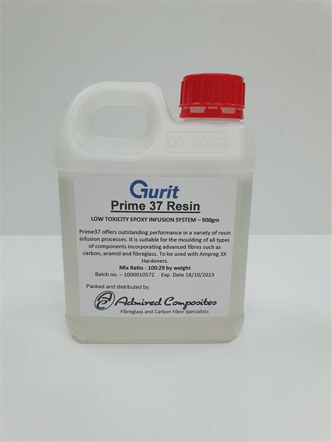 Gurit Prime 37 Low Toxicity Epoxy Infusion System - Resin - Admired Composites